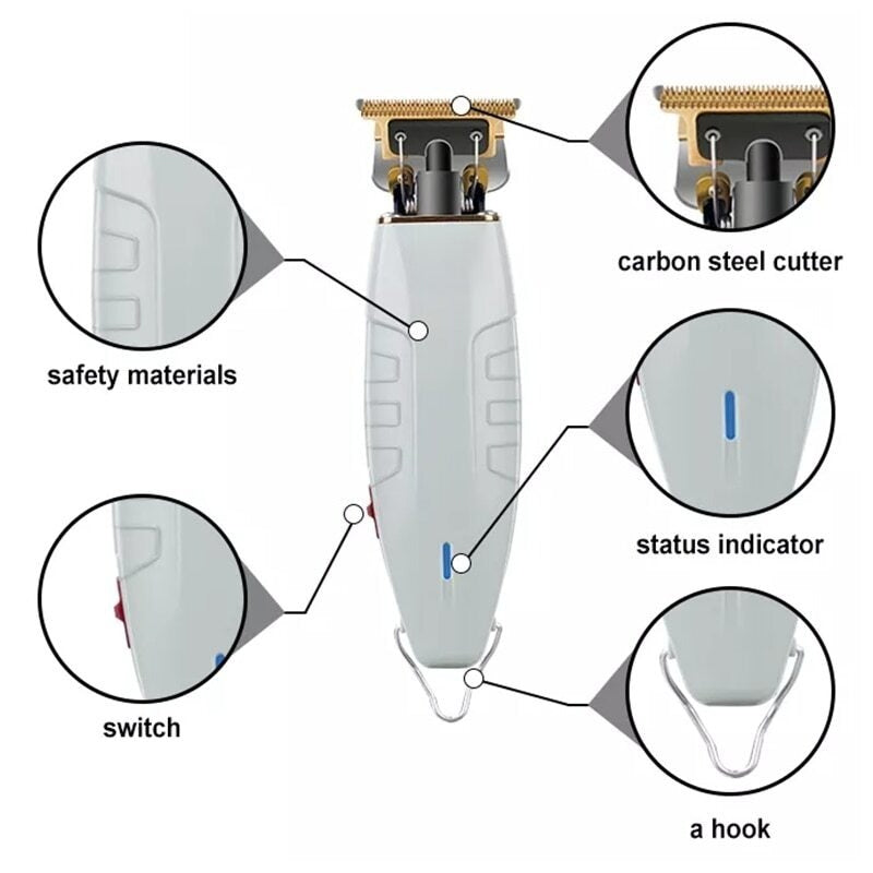 1931 Hair and Beard Trimmer for Men with Carbon Steel T-Blade, 1200mAh Rechargeable Battery, Corded or Cordless Operation and Charging Indicator for Grooming