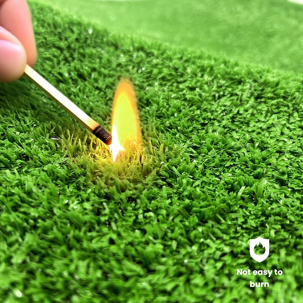 Artificial Turf Outdoor Rug in 5ft x 8ft or 4ft x 10ft Size Options, Fake Grass Mat for Decorative Patio Arrangements, Garden Displays and Backyard Party Planning