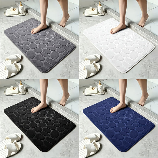 40x60cm Coral Velvet Bathroom Mat with PVC Backing, Machine-Washable Indoor Floor Rug in Seven Colors for Compatible Bathroom Entrances and Bedrooms