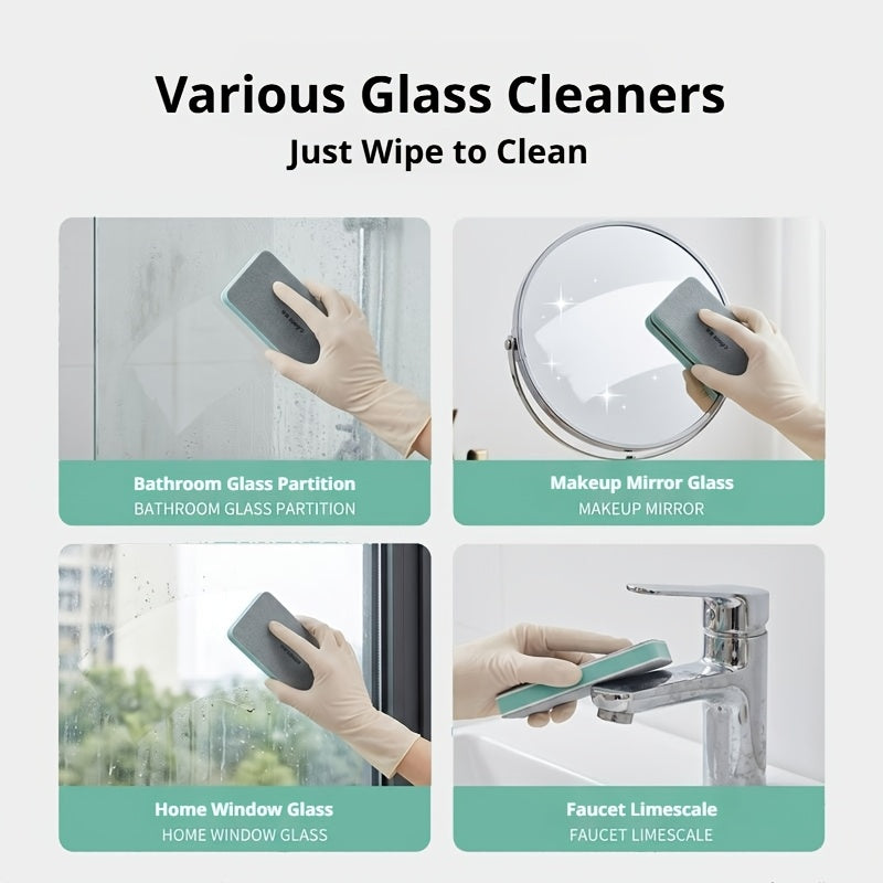 Limescale Cleaning Brush by Zooysd, Water Stain Eraser Scrubber in One, Two or Three Pack Options for Compatible Bathroom Tile, Shower Glass and Sink Surfaces