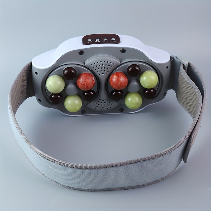 Heated Abdominal Massager with Kneading and Adjustable Modes, Rechargeable USB Belly and Waist Massage Device for Everyday Personal Care at Home or the Office