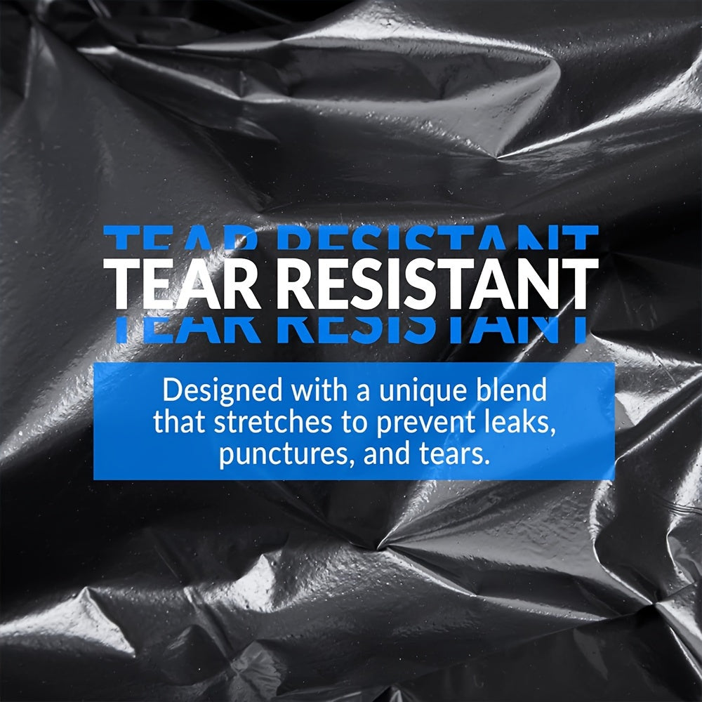 30 Gallon Trash Bags, 100-Count Disposable Garbage Can Liners with Clear and Standard Bag Options for Household Cleanup, Garden Waste and Commercial Use