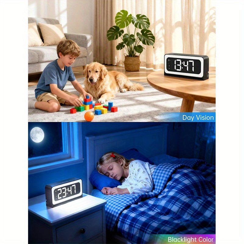 WiFi Clock Camera with 2K Video, Indoor Home Monitoring Camera with Motion Detection, Full Color Night Vision and Two-Way Talk in Ivory White