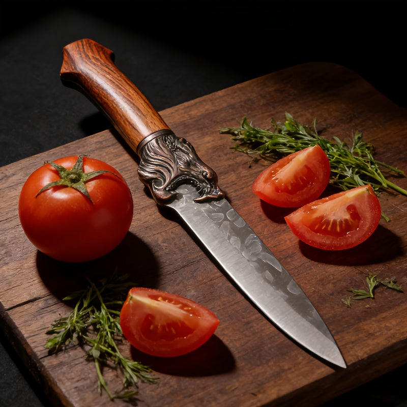 7-Piece Stainless Steel Kitchen Knife Set with Listed Replaceable Blades and Handcrafted Design for Home Cooking, Ingredient Prep and Kitchen Gift Ideas
