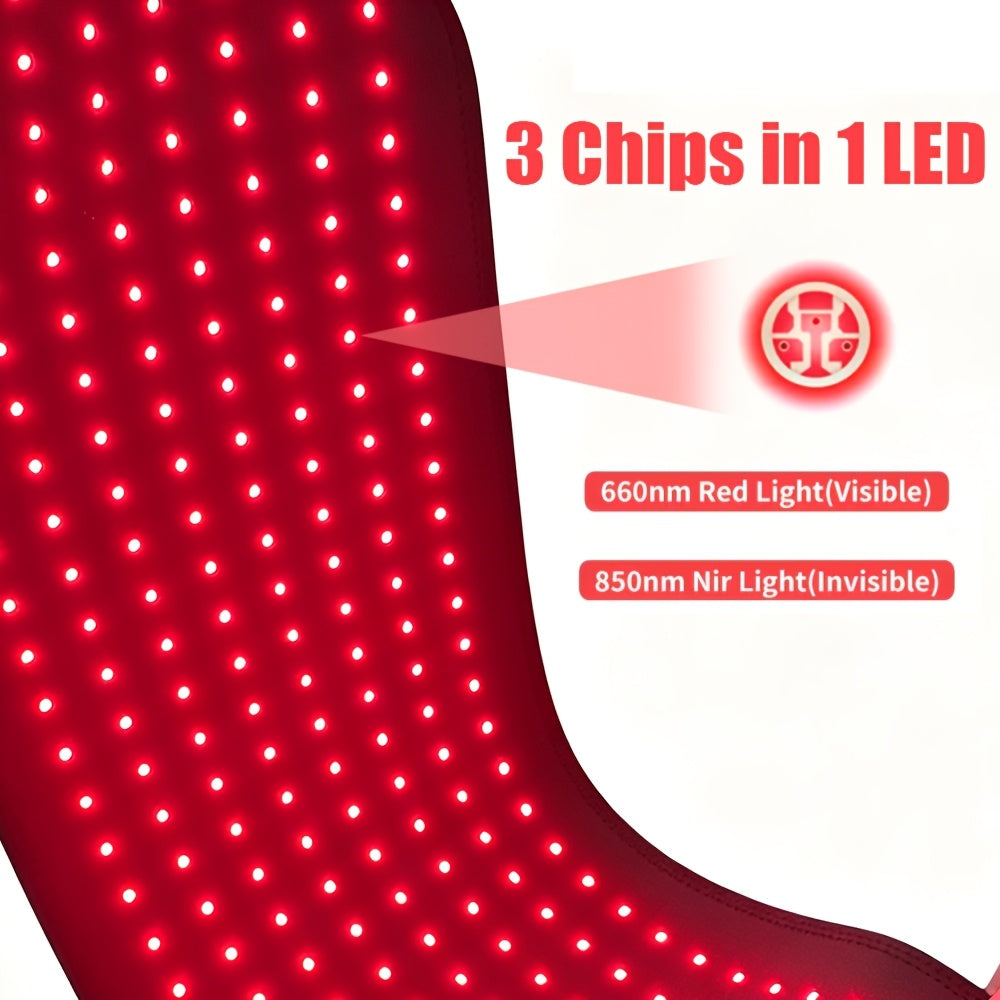 Red Light Therapy Mat, 31.5 x 11.8-Inch LED Pad with Listed 660nm Red and 850nm Near-Infrared Light for an At-Home Personal Care Routine
